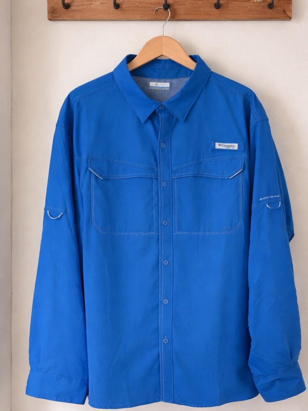 Columbia Men's Royal Blue Lightweight Button-Up Shirt Jacket